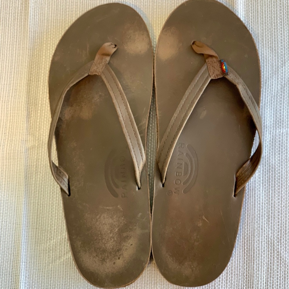 Rainbow 🌈 double layer flip flops